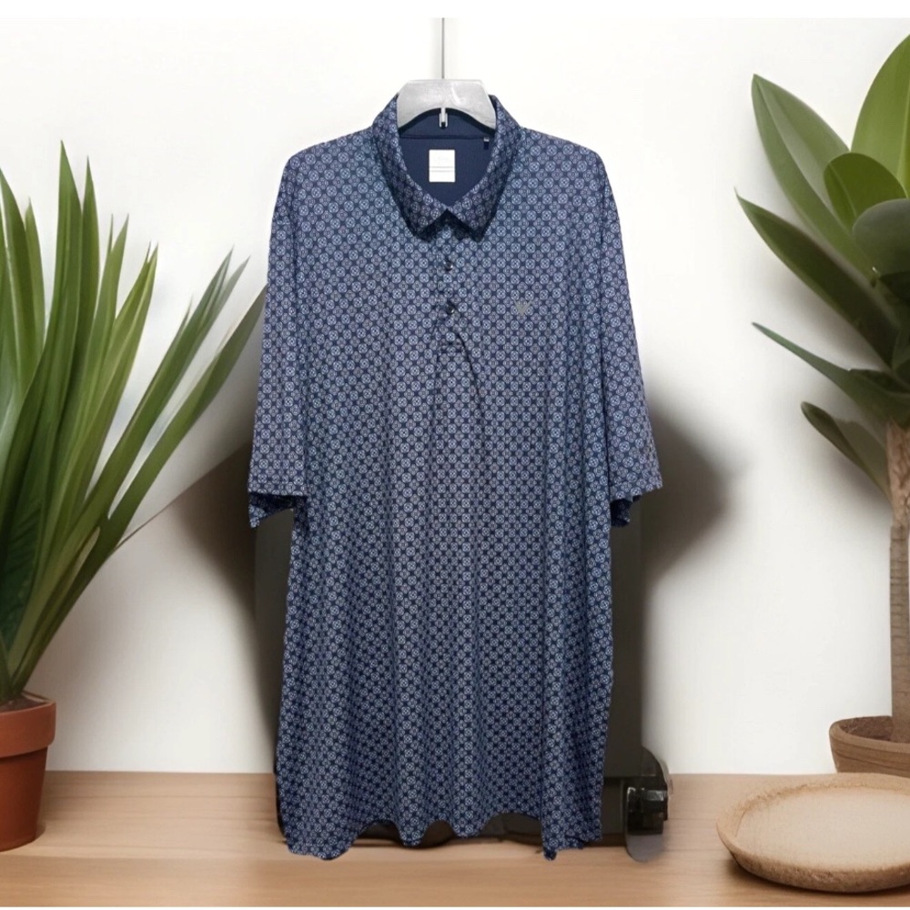 Callaway Opti-Dri Golf Polo Shirt 3XL Geometric Men Blue Red XXXL All Over Print